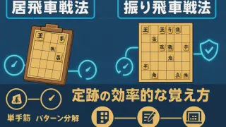将棋初心者が最初に選ぶべきおすすめの「戦法」と「定跡」の効率的な覚え方 