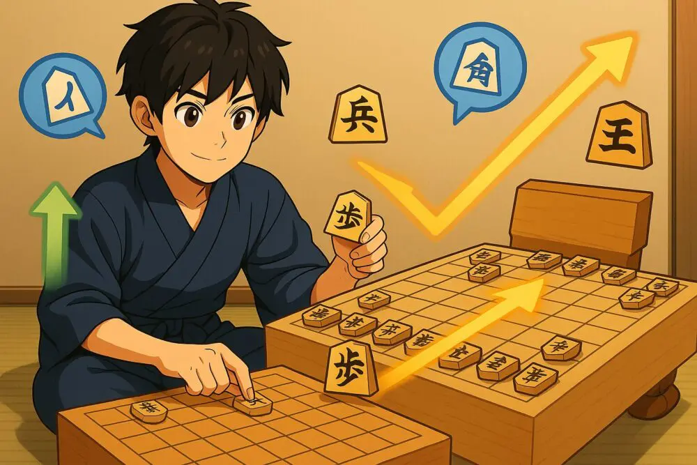 中盤の駒を働かせる将棋格言と応用例