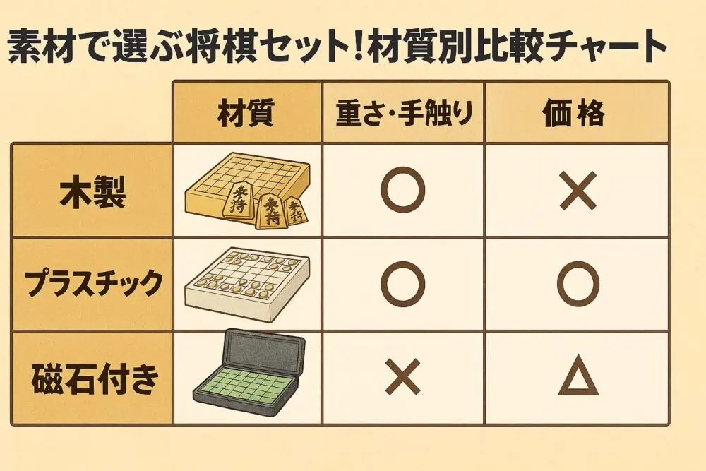 材質別比較チャート